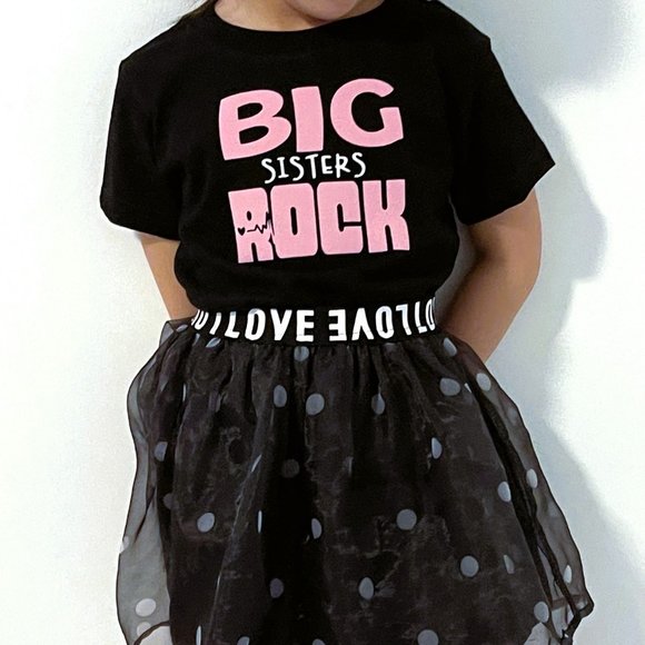 Personalized Big Sisters Rock Toddler T-shirt - Picture 1 of 5